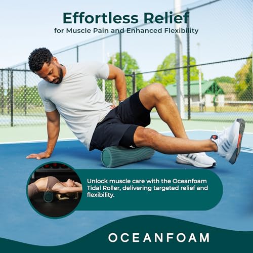 Oceanfoam Tidal Roller - Muscle Massage Foam Roller for Exercise (Jade) - color: Jade