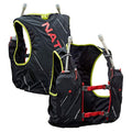 Nathan Pinnacle Hydration Running Vest Backpack for Trail Running & Marathon with Soft Flasks, Lightweight Water-Resistant Race Vest - color: Black / Hibiscus, size: X-Small