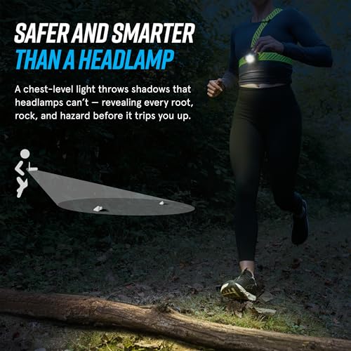 noxgear Ranger Chest Light, 500 Lumen Reflective Running Vest