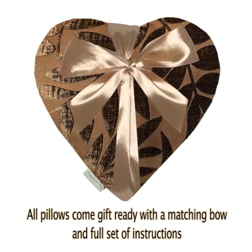 Heat Pack - Microwavable Heating Pads - Microwave Heating Pad for Pain Relief & Comfort - Suitable for The Neck, Back, Shoulders, Hips, Stomach Cramps & More - Neck Heat Wrap - Gift - size: HEART, style: Fall-ing Leaves