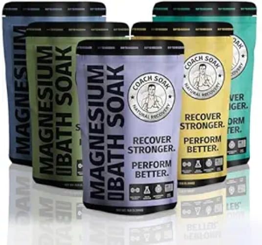 Coach Soak Magnesium Bath Soak - 15 lb, Mixed Scent Bundle Bath Salts - size: 240 Ounce (Pack of 5)