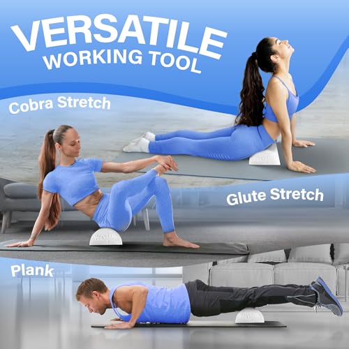 Yes4All Medium Firm Half Foam Rollers for Post-Workout Relaxation, 12/18/24/36 inch PE Foam Roll for Back Massage & Yoga Exercise - color: White, style: 36-inch