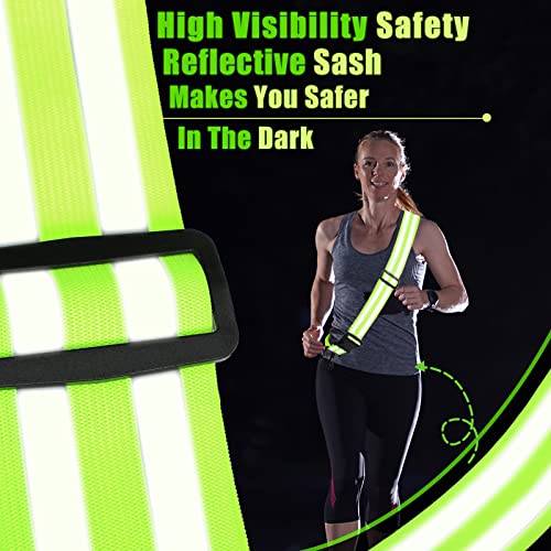 Saintrygo Reflective Sash for Walking - color: Green