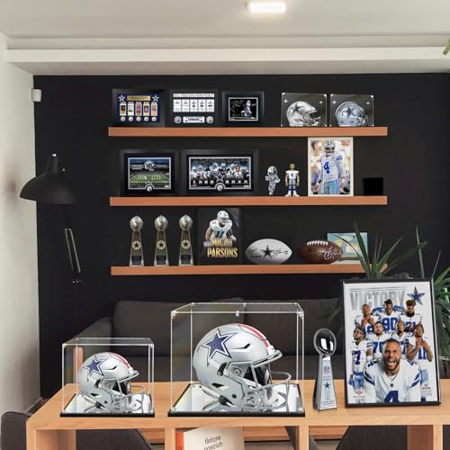 KOLIPI Mini Football Helmet Display Case, Acrylic Box 8.3x6.3x7.1 in - size: 8.3 x 6.3 x 7.1 inches