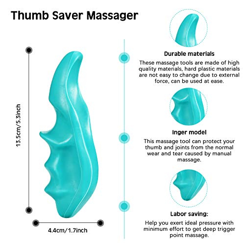 Nuanchu 2 Pcs Green Thumb Massage Tool, Deep Tissue Massager - color: Green