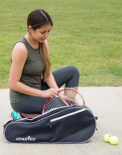 Athletico Tennis Bag and Racketball Bag - Tennis Bags for Women and Men to Hold Tennis Racket, Racquetball Racket, Pickleball Paddles and Other Equipment or Gear