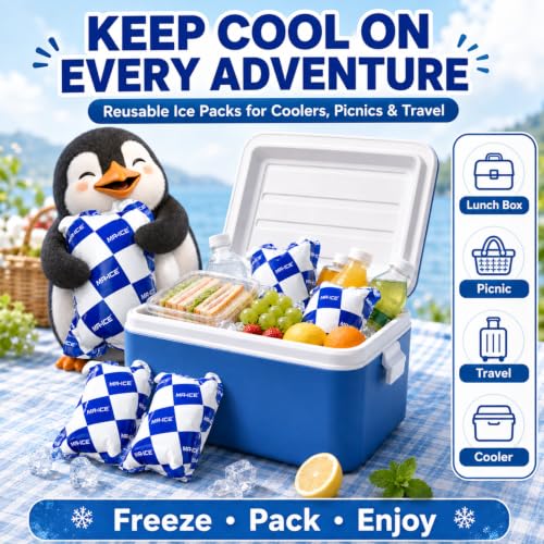 Reusable Dry Ice Packs for Shipping & Storage - Long Lasting Cold Packs for Lunch Box & Coolers - Ideal for Frozen Food & Drinks - style: 6.9" x 4.7" 15pcs