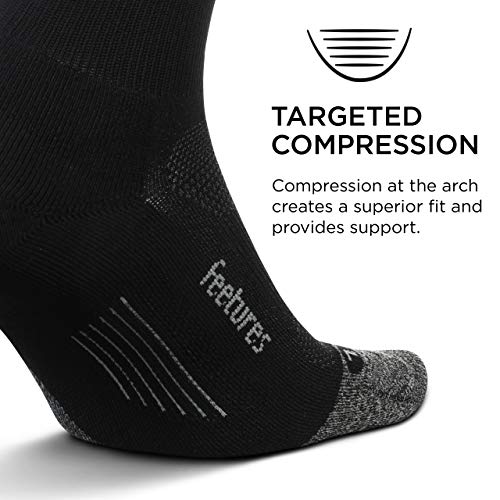 Feetures Elite Light Cushion Mini Crew Sock - color: Dark Gray, size: Large