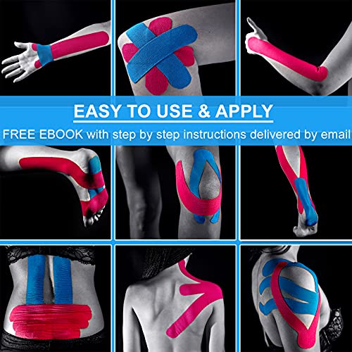 Original Kinesiology Athletic Tape. Professional Sports Tape for Ankle Wrist Knee Shoulder Muscles Joints. Latex Free, Waterproof, Stretchy, and Gentle on Skin. Up to 115 ft/Roll - color: Beige - Precut