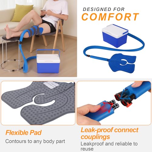 Cold Therapy Ice Machine for Knee After Surgery, Ice Machine for Shoulder After Recovery Care - Cryotherapy Freeze Kit with Universal Pad for Joint Ice Therapy, Post-Surgery Pain Relief Device