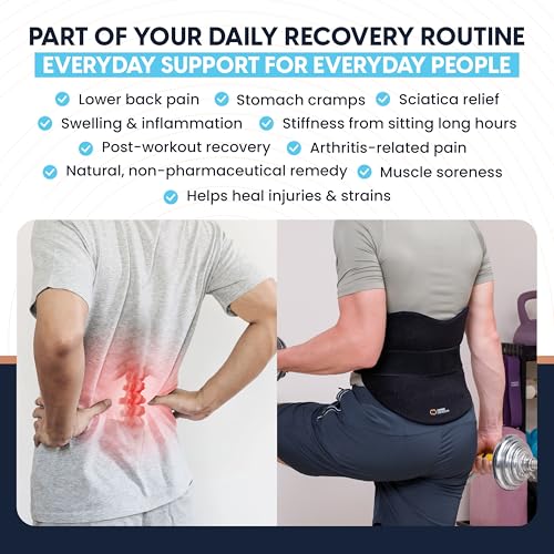 Copper Compression CopperFreeze™ Back & Stomach Wrap Hot & Cold Therapy Support for Pain, Muscle Soreness, Cramps, and Injury Recovery – 360° Copper Infused Relief for Lumbar, Lower Back, and Abdomen - style: Back and Stomach Wrap