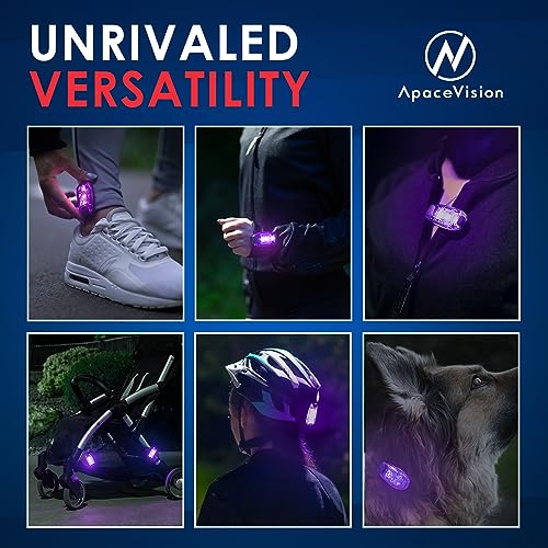 LED Safety Light (2 Pack) with Bonus Items – Clip On Strobe/Running Lights for Runners, Dogs, Bikes, Walking and More - color: Purple