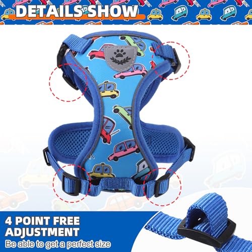 KOOLTAIL Cat Harness and Leash Set, Escape Proof for Safe Walking & Travel, Reflective Comfortable Easy Control Adjustable Kitten Harness for Boys&Girls Small Medium Large Cats Car S - size: Small