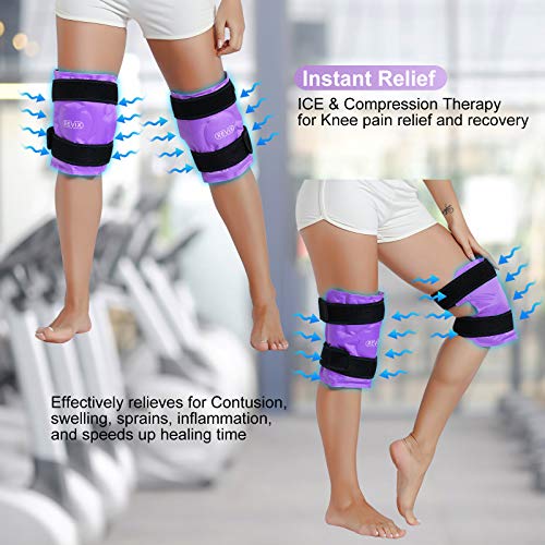 REVIX Knee Ice Pack for Injuries Reusable Gel Knee Ice Wrap for Arthritis