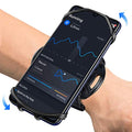 Wristband Running Phone Holder for iPhone 16/15/14/13/12/11/ Pro/X/8 Plus/8/7, 360°Rotatable with Key Holder, Sports Wristband for Samsung Galaxy and All 4''-6.5''Phones (Non-Removable-S)