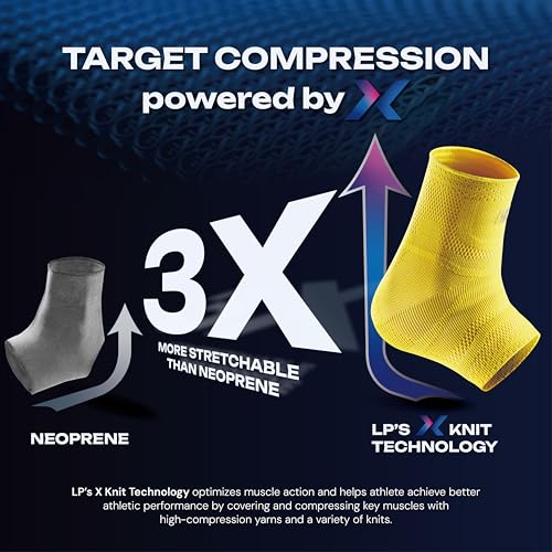 LP 116XT Target Compression Ankle Brace Sleeve for Men & Women - color: Black, size: Medium