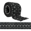 Self Stick Athletic Tape – 2” x 6.5 Yards – Latex-Free, Easy Rip Sports Wrap for Football, Baseball, Soccer, Wrist, Ankle, Finger & Injury Support (Faith Cross Black) - color: Faith Cross Black