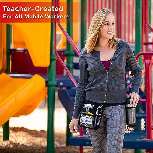 Mini -Premium Hip/Waist Pouch/Belt Clip / 6 Pocket -2-Sided/Drink Pouch/Key Carabiner/ID Sleeve (Up to 54" Waist) - size: Up to 54" Waist
