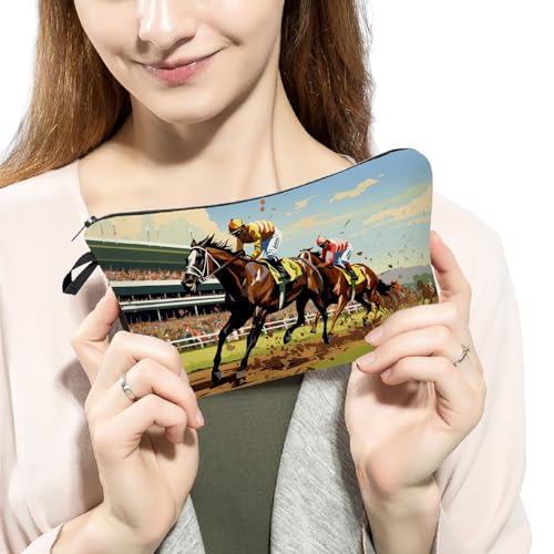 Livel lhood Kentucky Horse Race Cute Small Makeup Bag