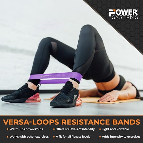 Power Systems Mini Versa Loop – 9" Commercial Grade Exercise Resistance Band for Working Out, Elastic Band for Physical Therapy, Strength, Fitness Training at Home or Gym - style: Extra Heavy