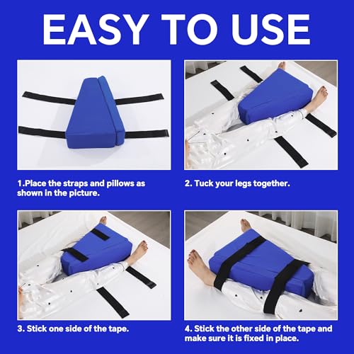 ROYALAY Adjustable Hip Replacement Kit After Surgery, Hip Kit for Seniors with Adjustable Strap, Knee Replacement Pillow with Washable Cover