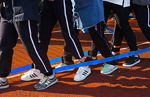 Three Legged Race Bands, 2 Sets, Team Building, 3 Legged Race Bands, Outdoor Party Group Game for Teenagers Adults, Cooperative Team Race for Birthday, Relay Race, Field Day, Backyard Activity Game - size: For 12 people（Red&Blue）