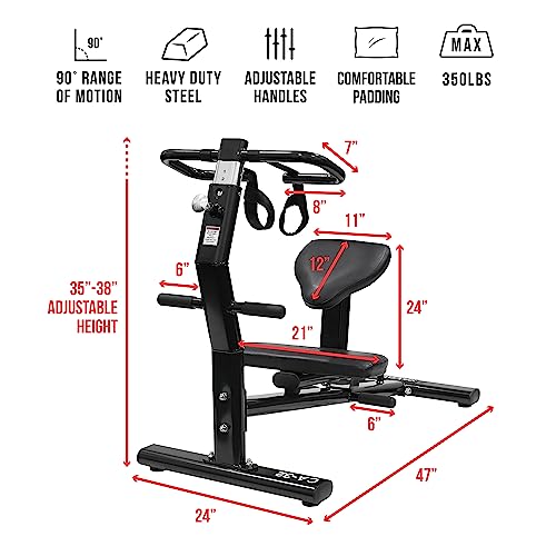 Valor Fitness Back Stretch Machine - Total Body Leg Stretching Equipment Home Gym Flexibility Therapy Workout Max Weight 350 Pounds - Straps Included