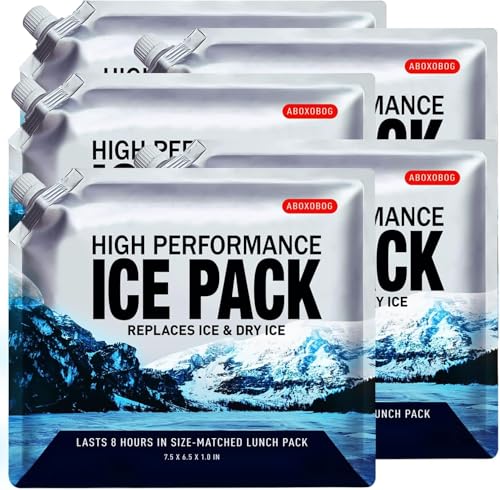 Reusable Ice Packs for Coolers Long Lasting Gel Freezer Packs for Cooler Bag Lunch Box,Keeps Food Cold Fresh (Small Set of 5P) - size: Small-5pk