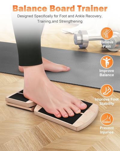 Ankle Foot Strengthener & Single Leg Balance Board for Rehab