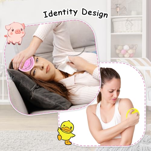 Ice Packs for Injuries Reusable 2 Packs Cold or Warm Compress - style: Pig + Duck