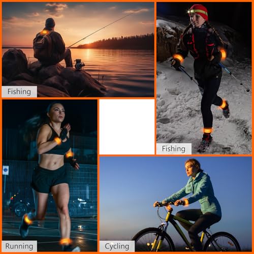 Halloscume Pcs Reflective Arm Snap Band 15.75 in Slap Bracelet - color: Orange