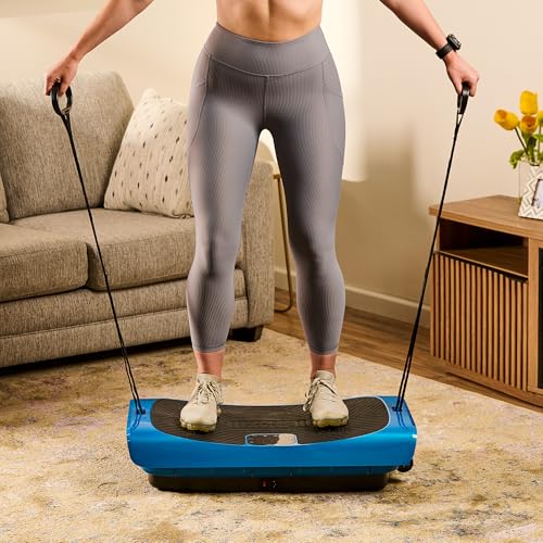 Lifepro Rumblex 4D Vibration Plate Exercise Machine with 7 Training Modes - color: Blue, size: Pro
