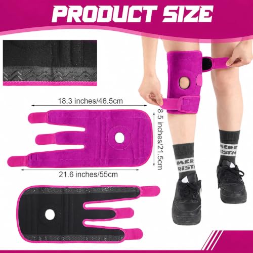 Foilswirl 1 Pcs Kids Knee Brace with Side Stabilizers,Rose Red - color: Rose Red
