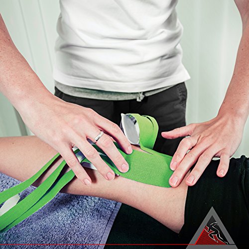 Original Kinesiology Athletic Tape. Professional Sports Tape for Ankle Wrist Knee Shoulder Muscles Joints. Latex Free, Waterproof, Stretchy, and Gentle on Skin. Up to 115 ft/Roll - color: Beige - Uncut