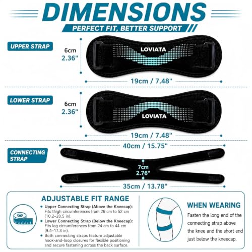 LOVIATA1 Pack Green Dual Patella Knee Strap, Knee Pain Relief Support - color: Green