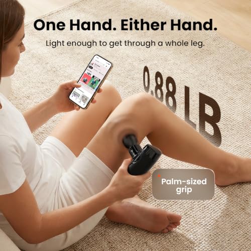 BOB AND BRAD M7 Plus Mini Massage Gun with Heat, FSA Eligible & HSA Approved Deep Tissue Percussion Massager for Back & Neck Stiffness - Portable, Quiet, Ultra-Lightweight