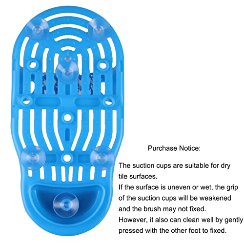 Kissbuty Magic Feet Cleaner Simple Foot Scrubber Shower Spa Easy Feet Cleaning Brush Exfoliating Foot Massager Slipper for Unisex Adults, 1 Pc (Blue)