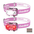 EverBrite Headlamp, 2 Pack LED Head Lamp for Kids & Adults, Red Light - color: Pink