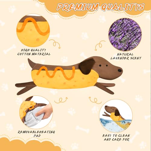 Microwave Heating Pad - 23 Inch Cute Brown Dachshund Heating Pad - style: Brown Dachshund