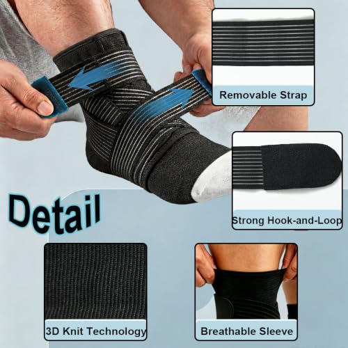 King Mills Plus Size Ankle Boot for Sprained Ankle & Peroneal Tendonitis Brace, Foot Support Sprained Boot for Men with Large Shoe Size or Swollen Foot (X-Large/XX-Large) - size: X-Large