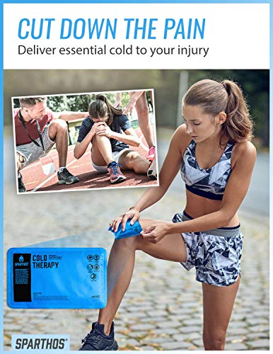 Sparthos Reusable Hot Cold Gel Ice Pack, Pain Relief - Medium + Cover - size: Medium, style: Pack of 1 + Cover