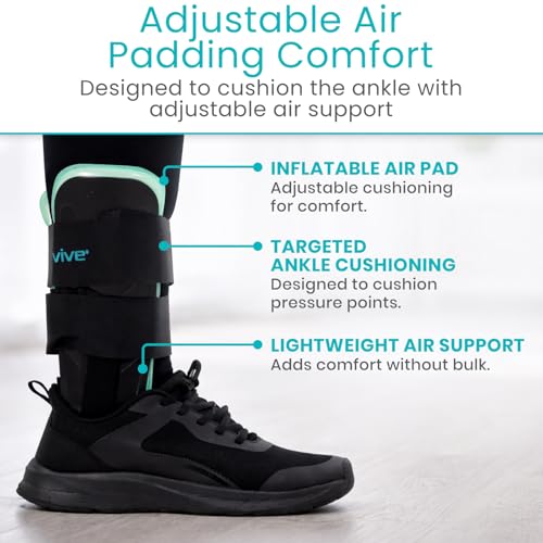 Vive Ankle Stirrup Brace - Air Gel Stabilizer for Ankle Sprain, Tendonitis