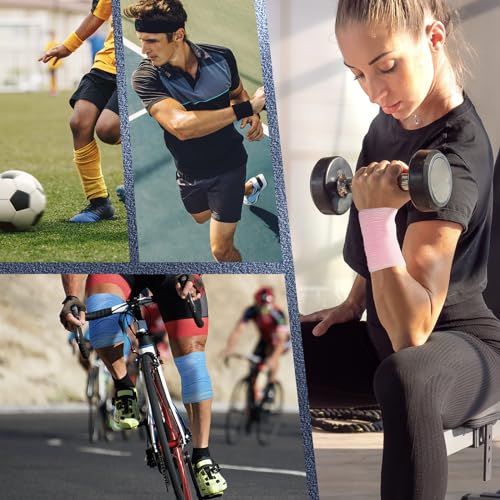 AYNAUHX Pre Wrap Prewrap Athletic Tape, 6 Pack Athletic Sports Wrap - Black - color: Black