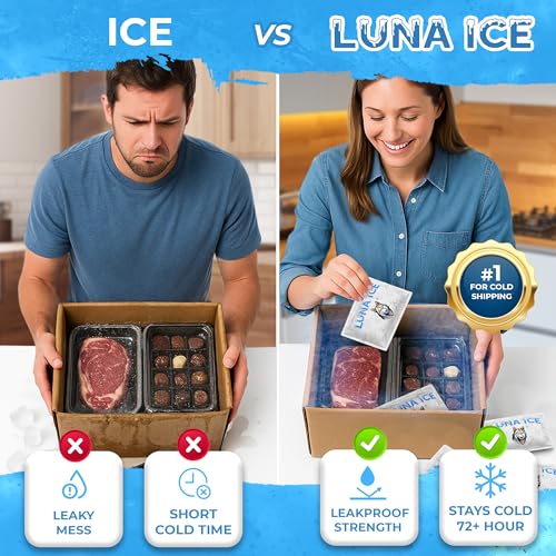 Dry Ice Packs for Shipping - Long Lasting ice Packs - 24+ Hour Freeze Power - BPA Free - 12 Pack Bulk 3 lb – Hielo Seco - Reusable Gel Bricks for Food - size: Medium