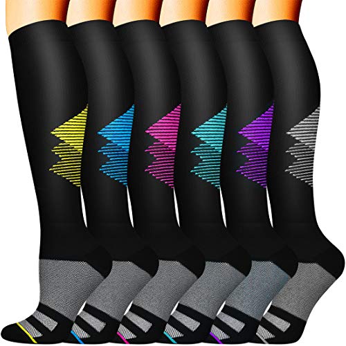 COOLOVER Compression Socks for Women and Men - Best for Circulation, Running, Athletic, Recover, Nurse, Travel - color: A1