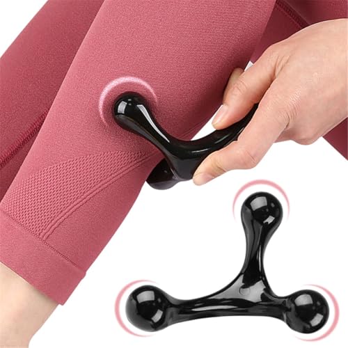 3 Point Hand Held Massage Tool, 2 Pcs Manual Trigger Point Massage Tools Deep Muscle Tissue Manual Massager, Handheld Palm Pressure Point Body Massager for Neck Shoulder Back Leg Muscle Pain Relief