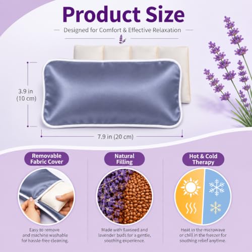 Flaxseed Lavender Eye Mask (Blue) - color: Blue
