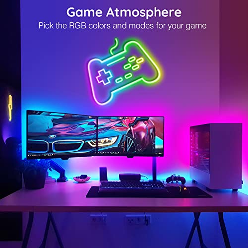 AILBTON 32.8Ft Neon Rope Lights,Flexible Led Rope Lights Control with App/Remote,Multiple Modes Music Sync Gaming RGB Led Neon Lights for Bedroom Outdoor - size: 32.8FT