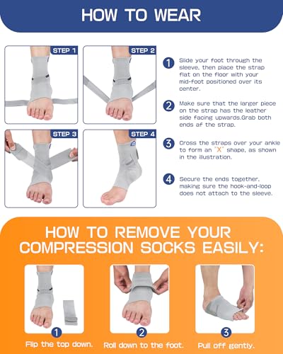 Ankle Brace with Gel Pad 3D Knit-Ankle Compression Sleeve