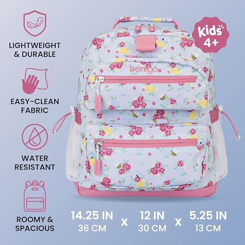 Bentgo Kids Print Durable & Water-Resistant Backpack - color: Blooming Floral, size: Kids Medium